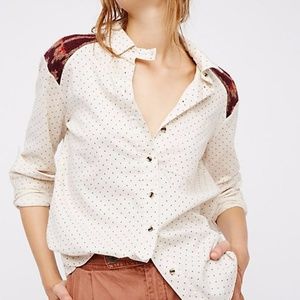 Free People Sage Button Down